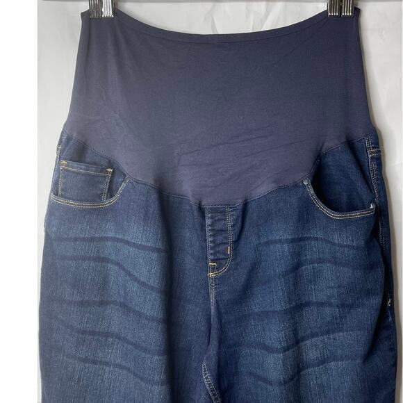 Old Navy Maternity Skinny Jeans Full Panel Dark Wash‎ Denim Size 18R - Picture 10 of 11